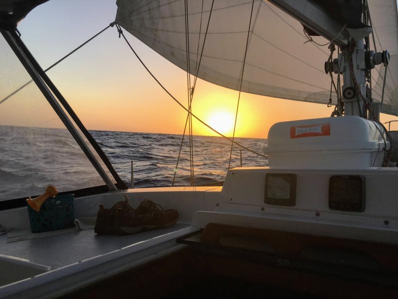 sail and sunset