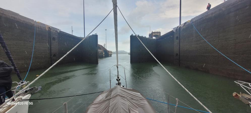 Exiting the Last Lock Panama Canal
